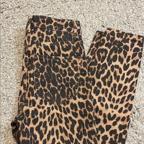 Zara Animal Print Denim Pants - Picture 3 of 3
